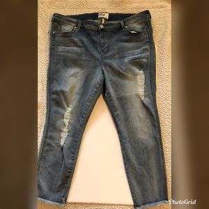 Celebrity Pink cropped skinny distressed jeans ~20